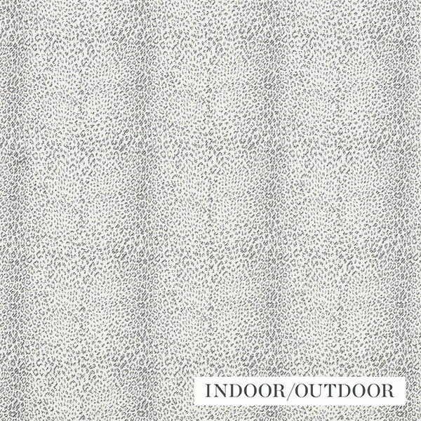 Schumacher Small Scale Animal Fabric- Mini Leopard Outdoor Charcoal 9.7 yd 75430