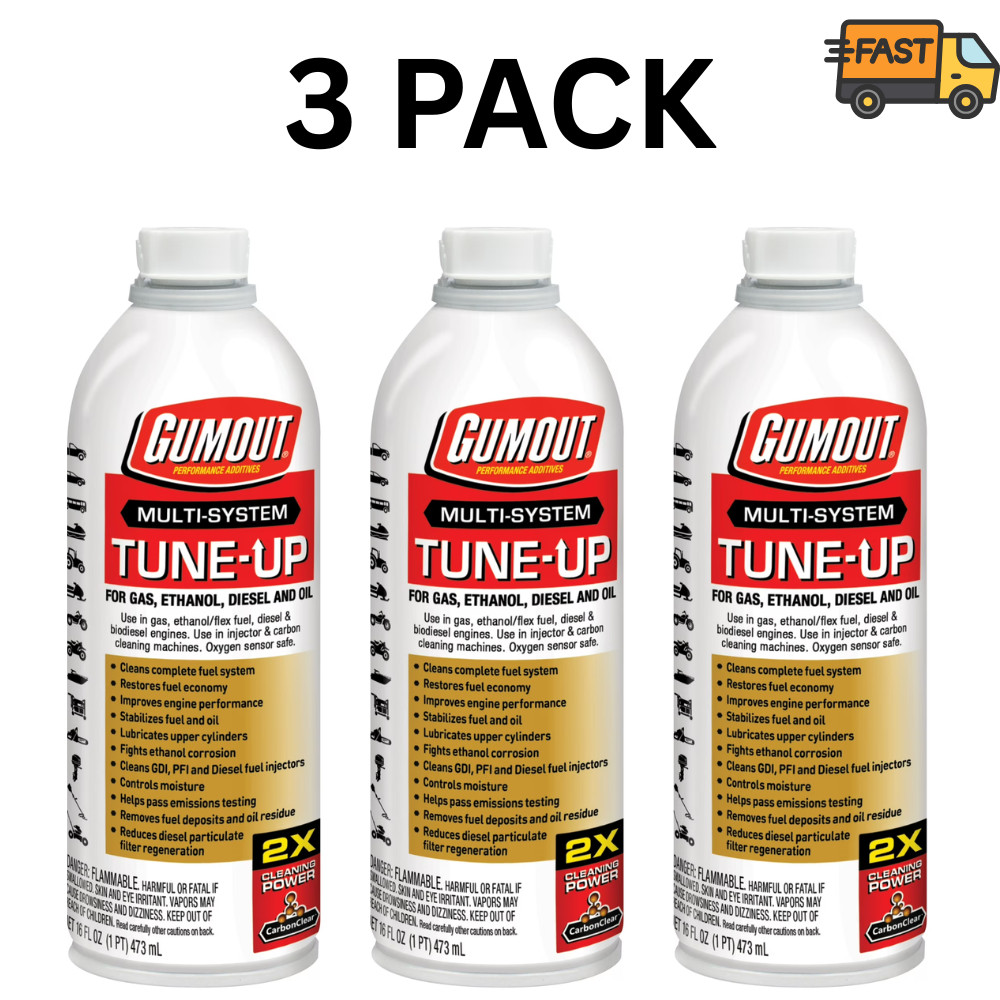 3 Pack Gumout Multi-System Tune-Up 16 oz Fuel System Cleaner Additive 3 Pack Gumout Multi-System Tune-Up 16 oz Fuel System Cleaner Additive