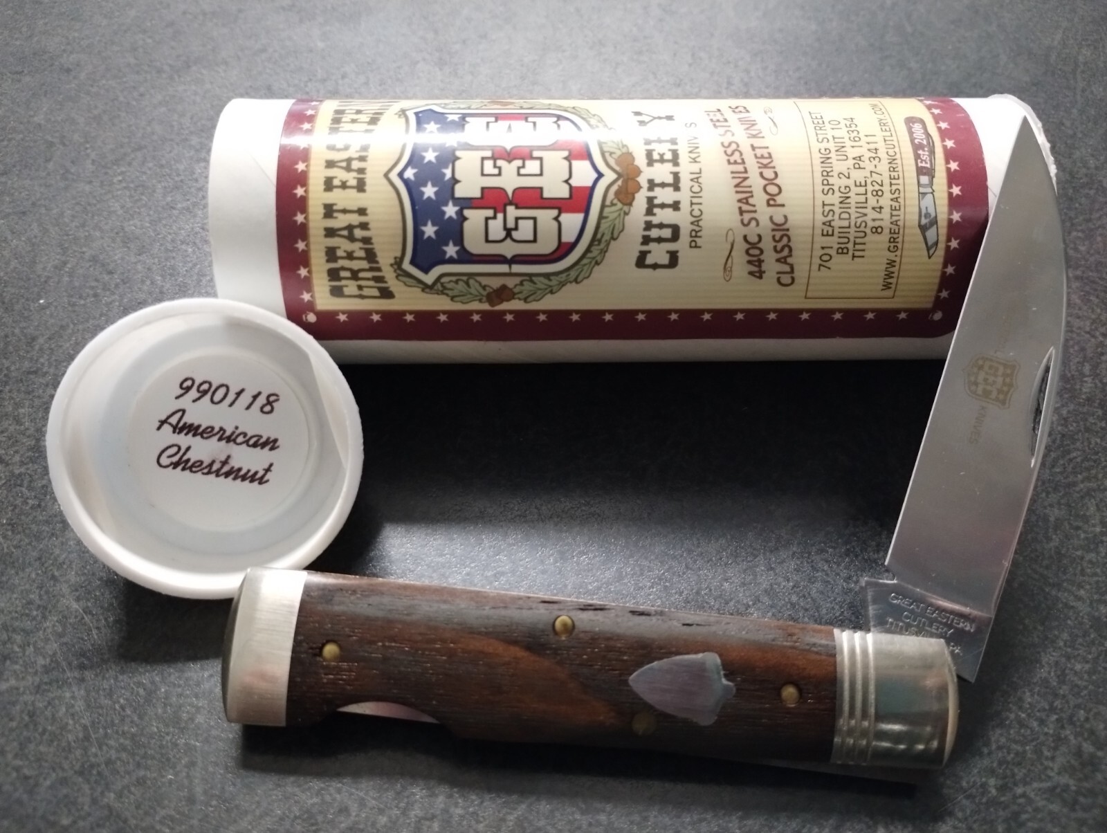 🔥 GEC 99 Great Eastern Cutlery 990118 American Chestnut WallStreet Pocket Knife