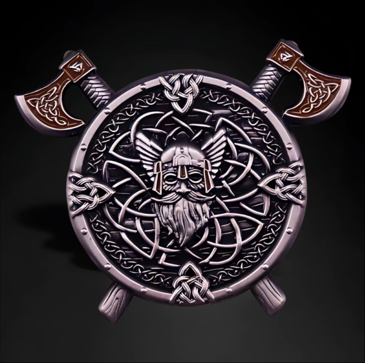 Viking Valhalla Motorcycle Pin, Odin Warrior Badge for Your Cut