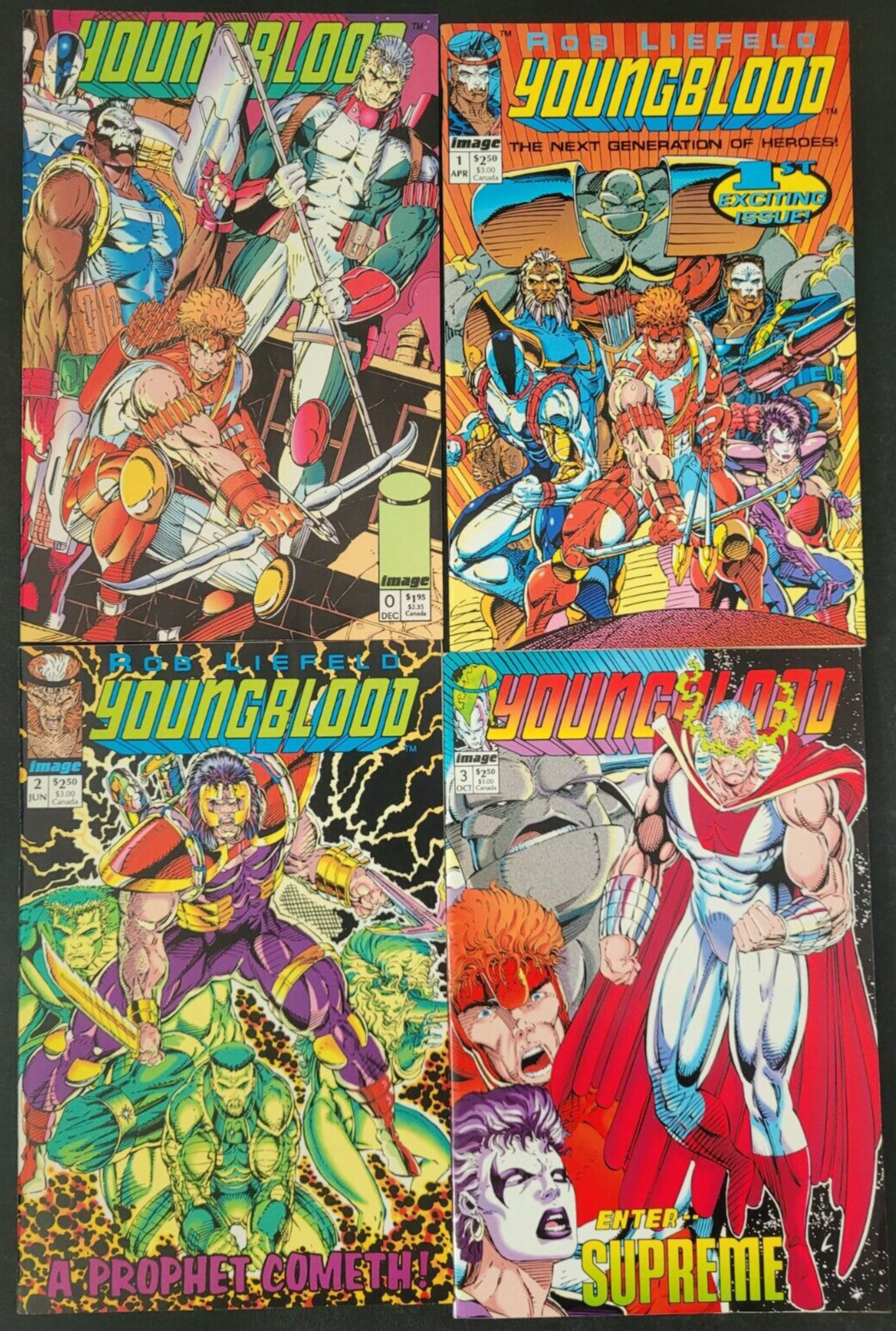 YOUNGBLOOD #0 1 2 3 4 (1992) 1ST SUPREME 1ST APPEARANCE PROPHET SET OF 8