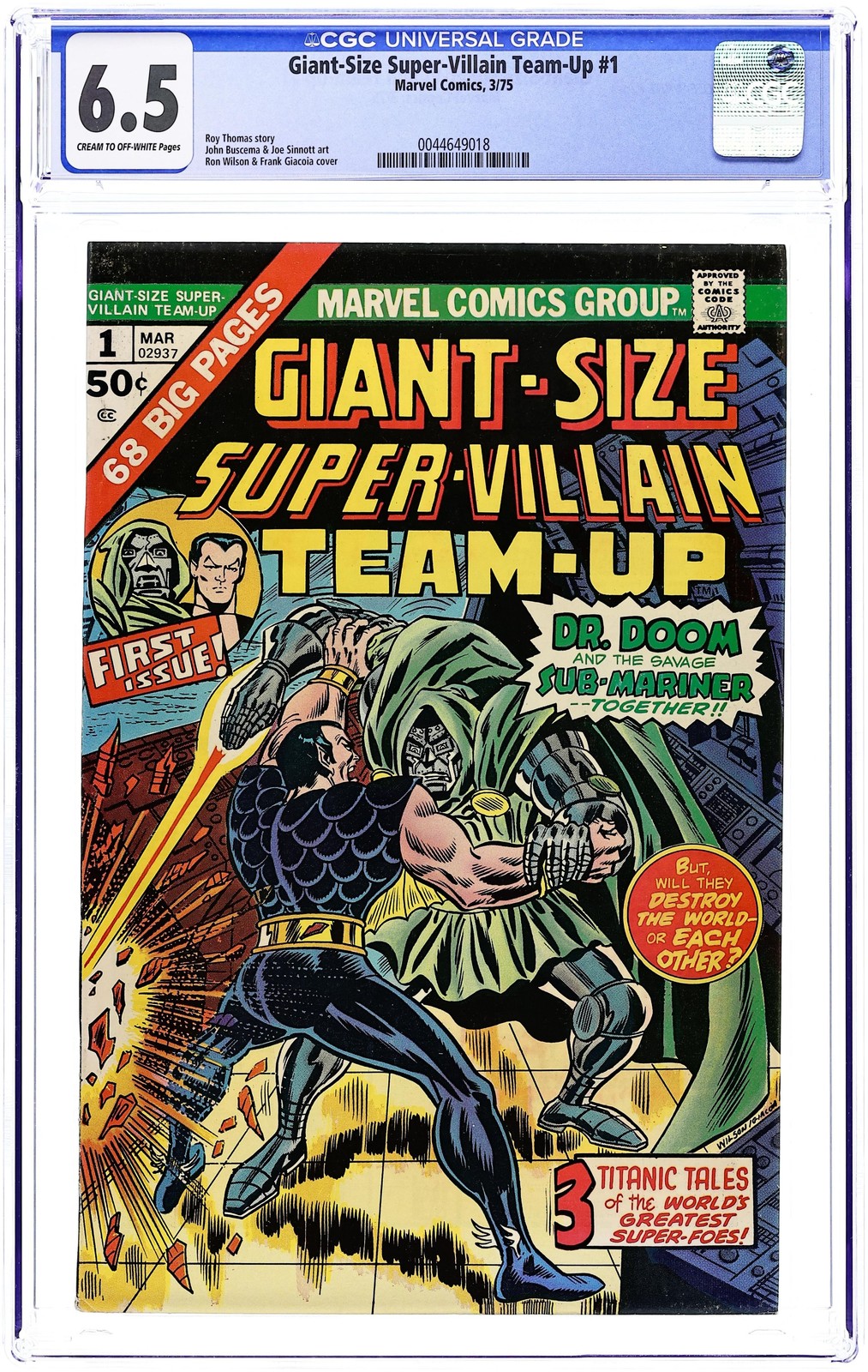 Giant Size Super-Villain Team-Up #1 CGC 6.5 1975 0044649018