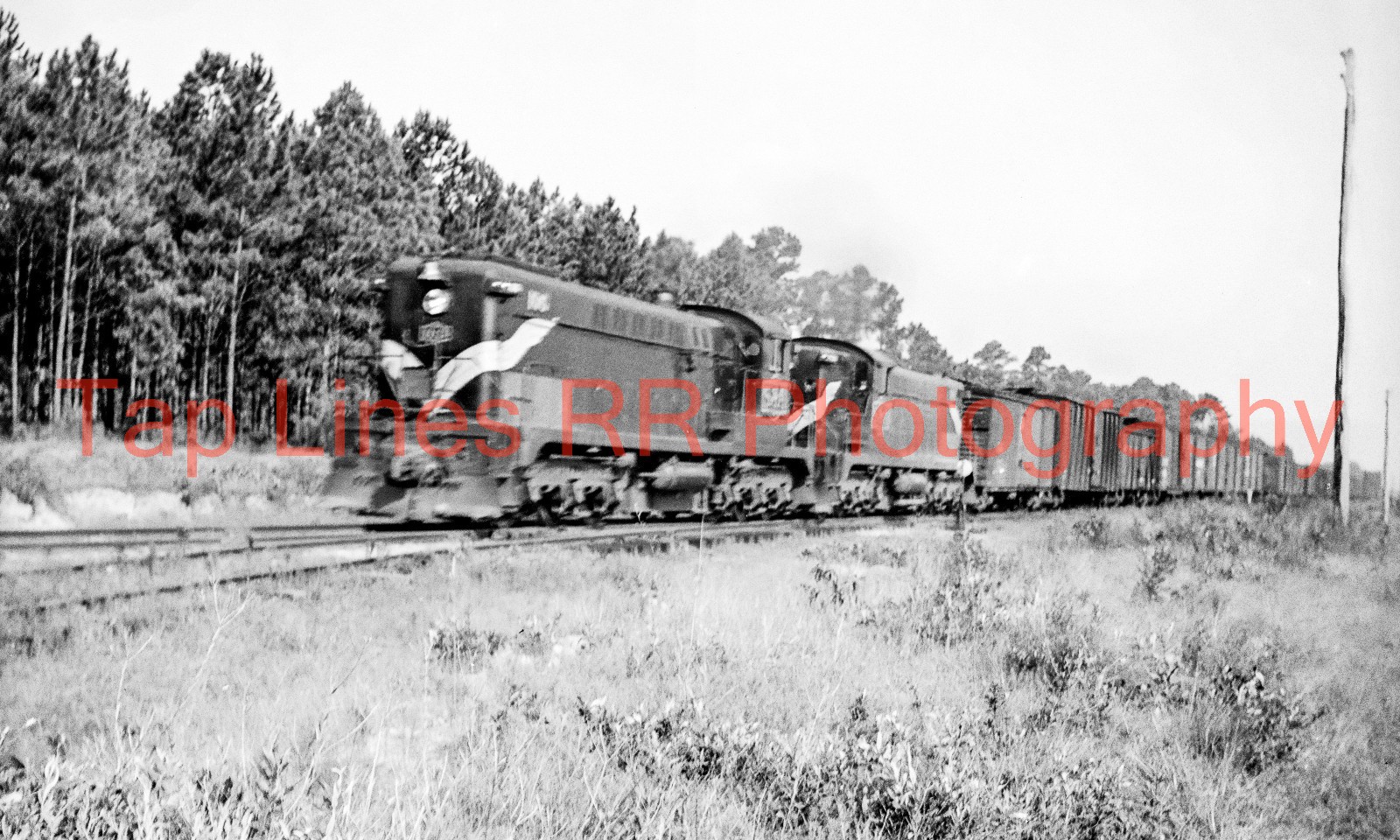 Savannah & Atlanta #106  on train Hampton GA circa 1950  Baldwin New 5x8 Photo