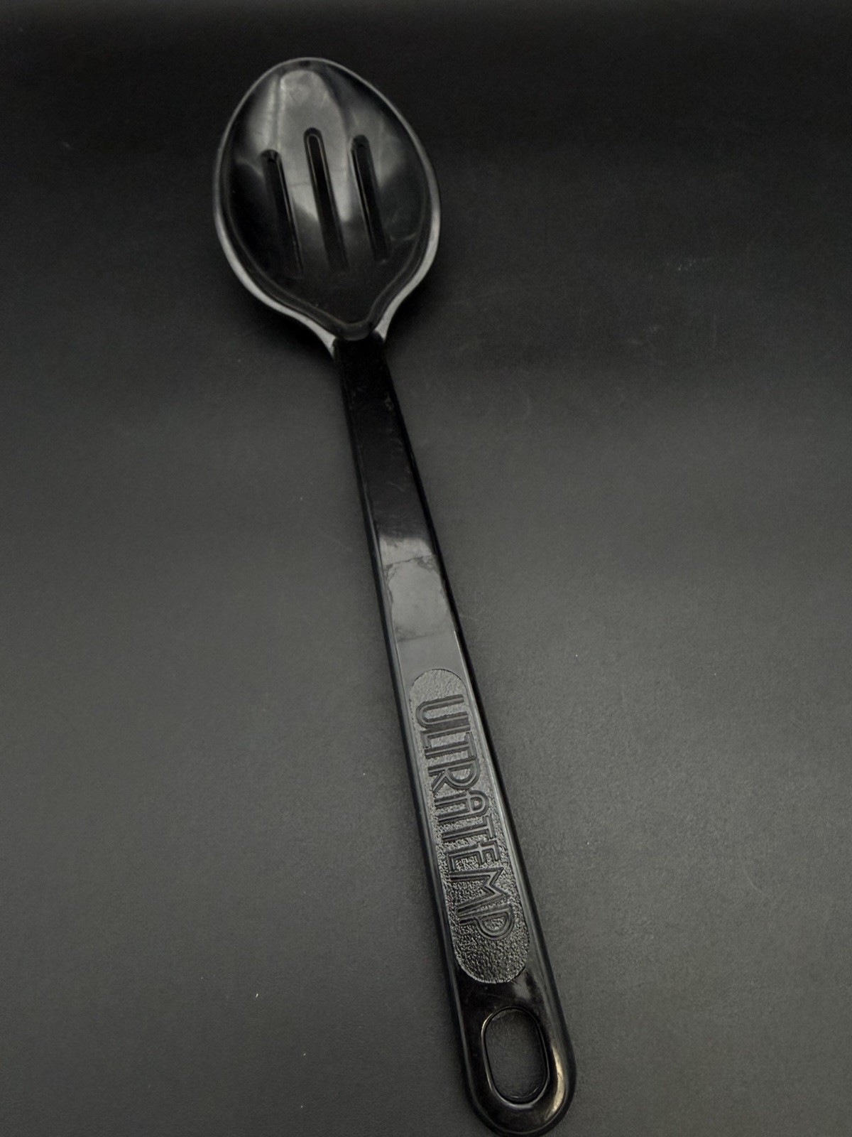 Black Ultra Temp Slotted Kitchen Serving Spoon - 11.5”