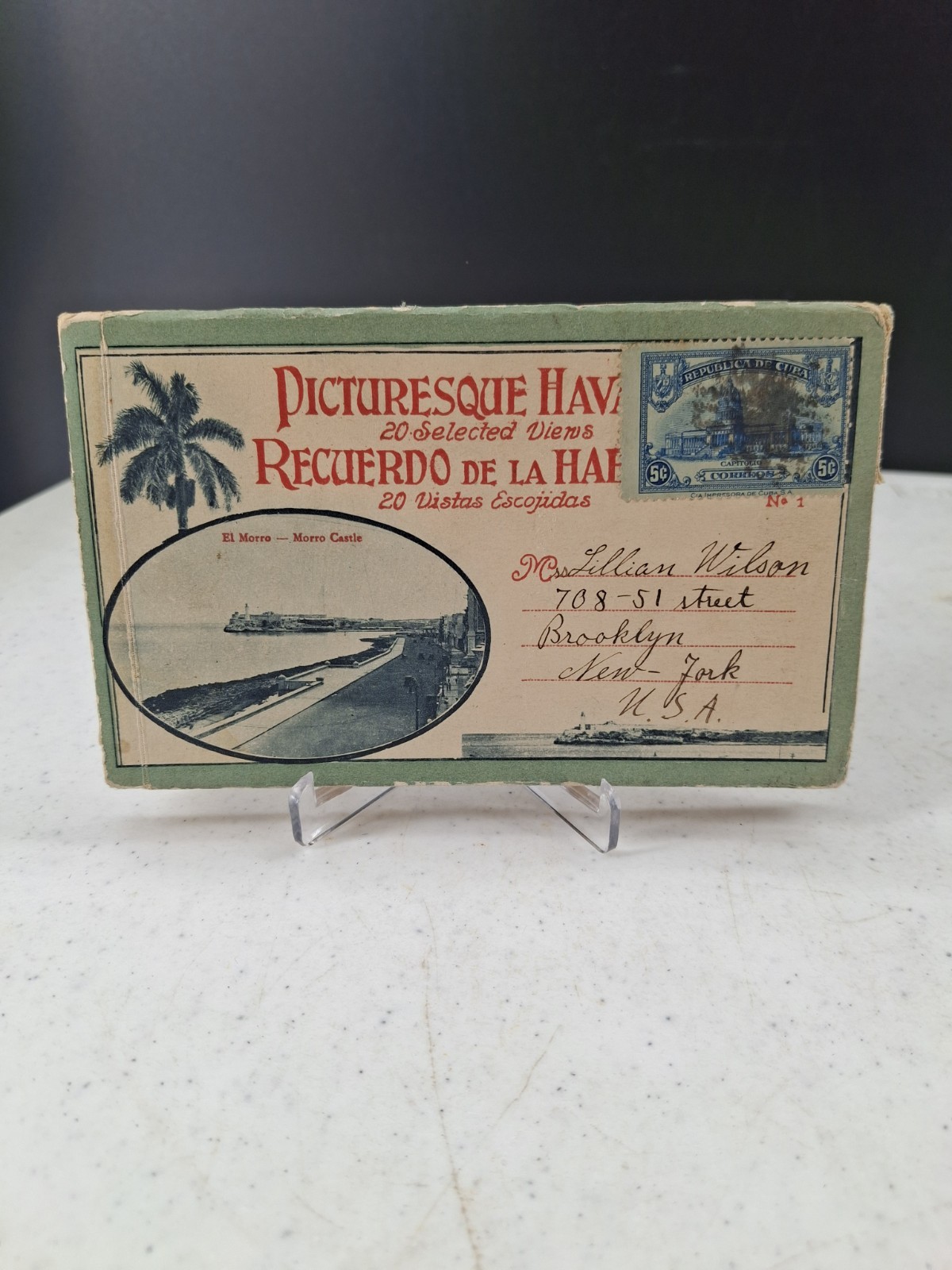 Antique Picturesque Havana Book Of 20 Postcards Dated 1930, Intact And Complete 