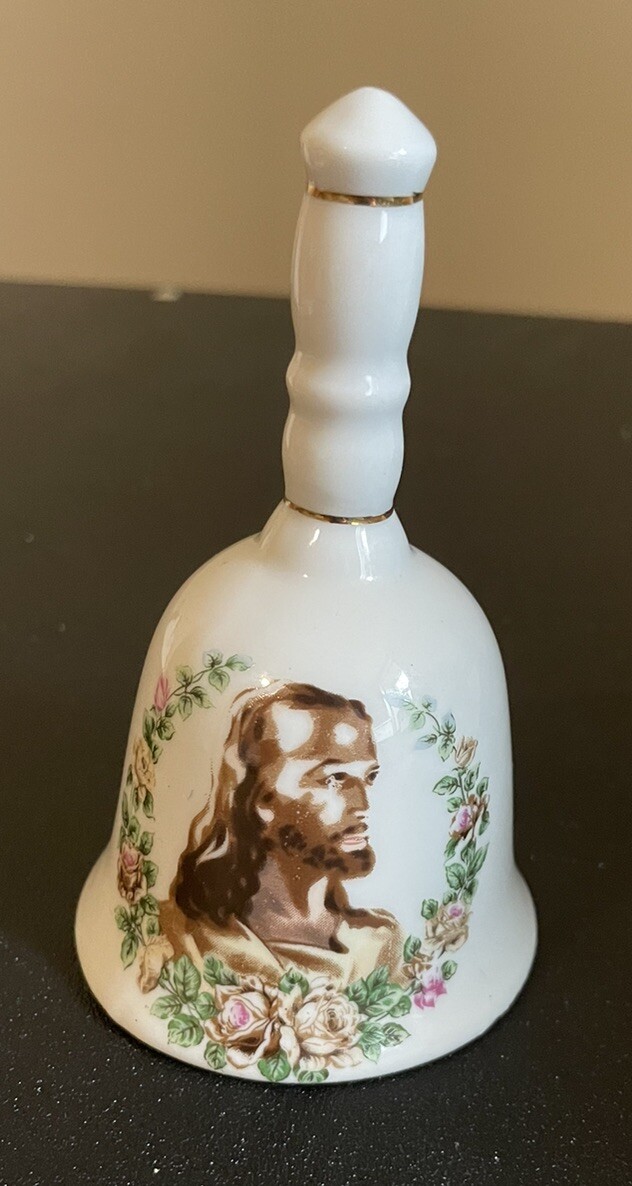 Religious Porcelain Bell Vintage Christian Collectible Jesus Display Rare Religious Porcelain Bell Vintage Christian Collectible Jesus Display Rare