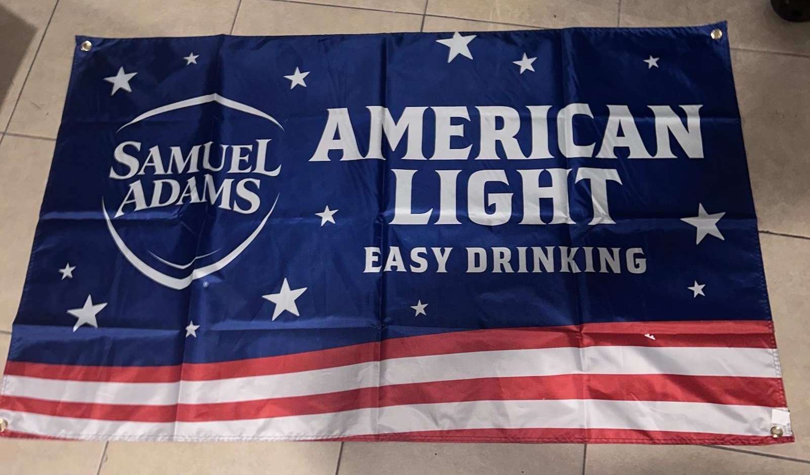 Samuel Adams Sam Adams American Light American Flag Beer Bar Sign 37 x 58 NEW