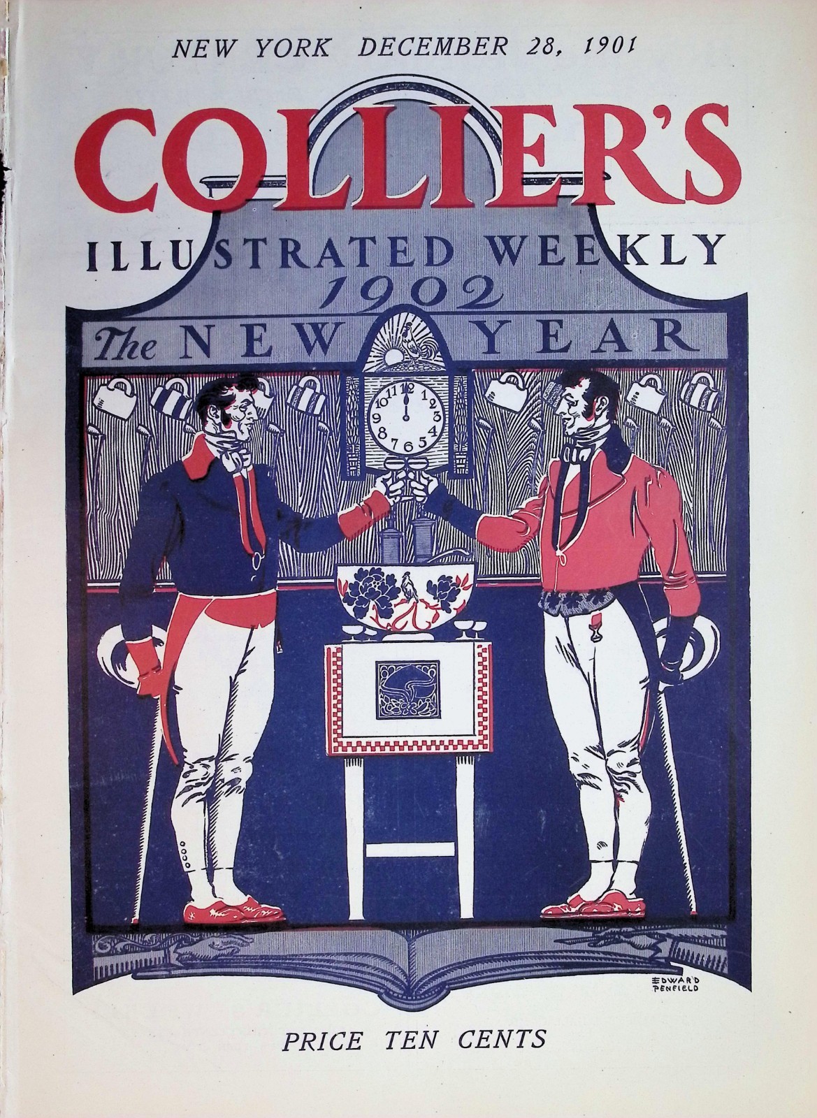 Original 1901 Collier\'s Magazine Cover only ft. art by Edward Penfield