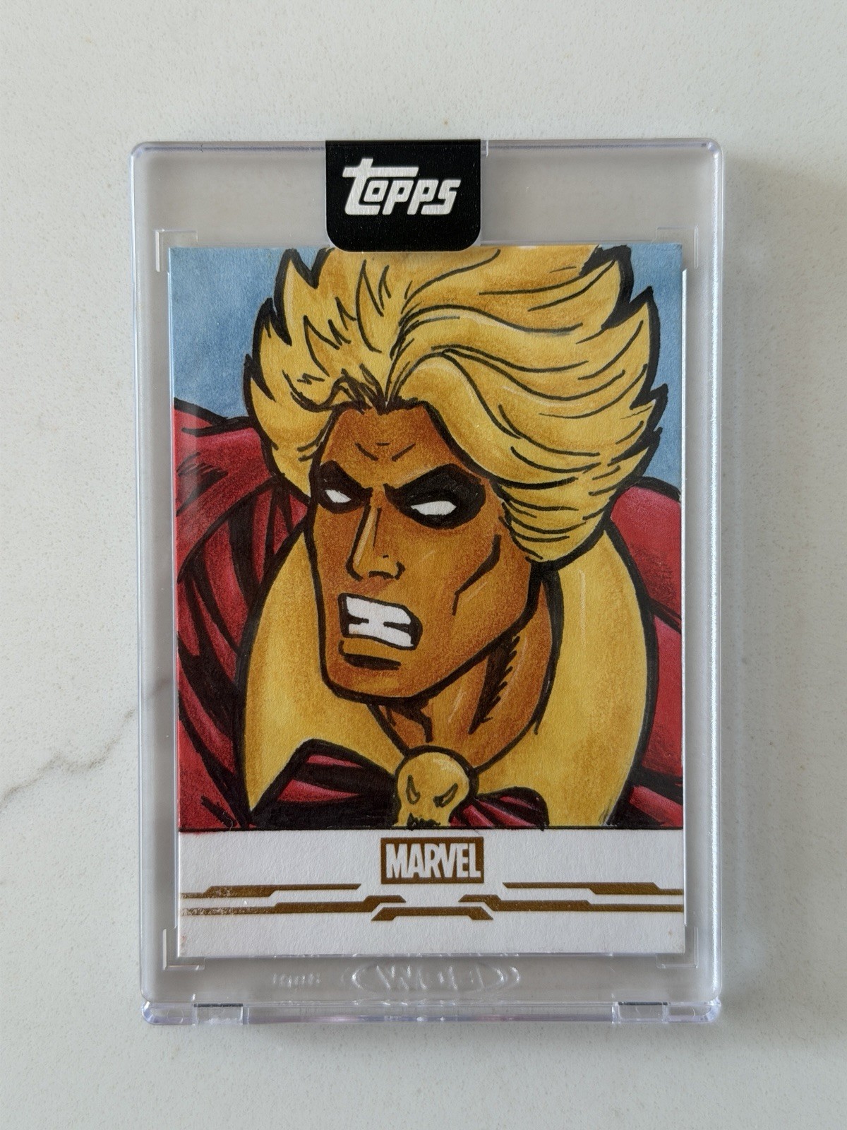 Topps 2026 Marvel Mint Warlock Original Sketch Card 1/1 Hand Sketched - Brent