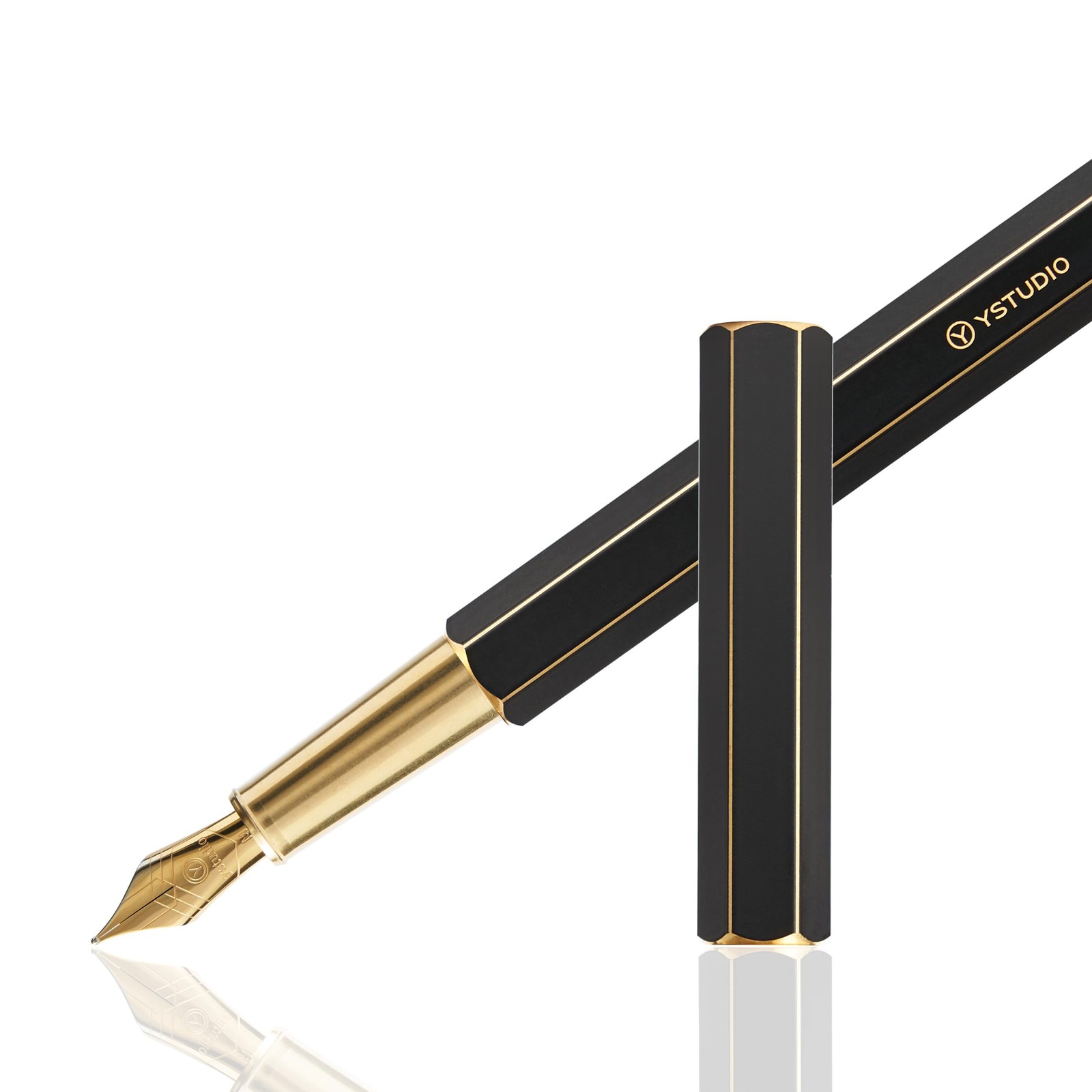 Ystudio Classic Revolve Fountain Pen Black F Nib YS-STAT-49 Ystudio Classic Revolve Fountain Pen Black F Nib YS-STAT-49