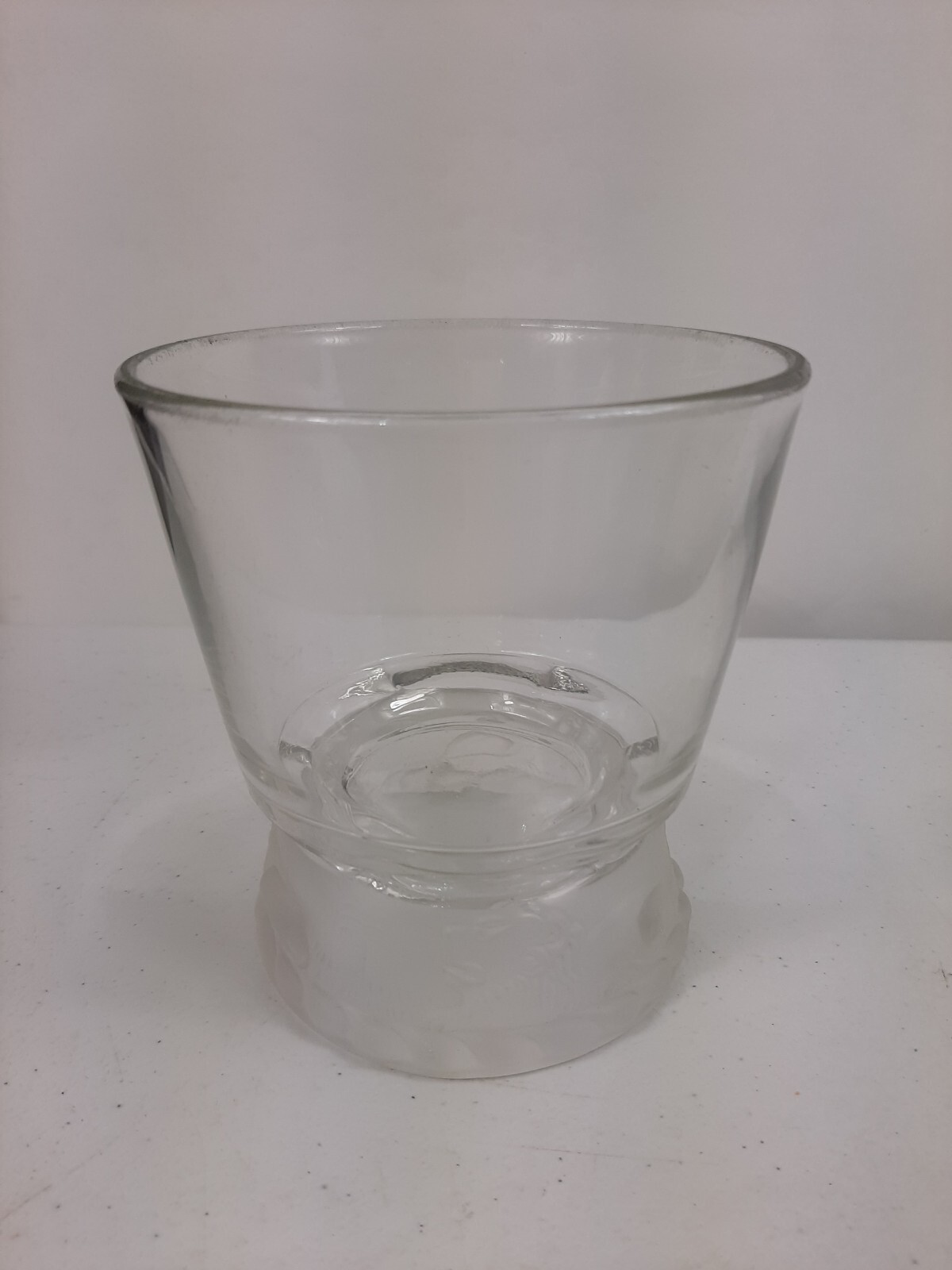 Frosted Lions Antique Glass EAPG Footed Spooner Vase Gillinger & Sons