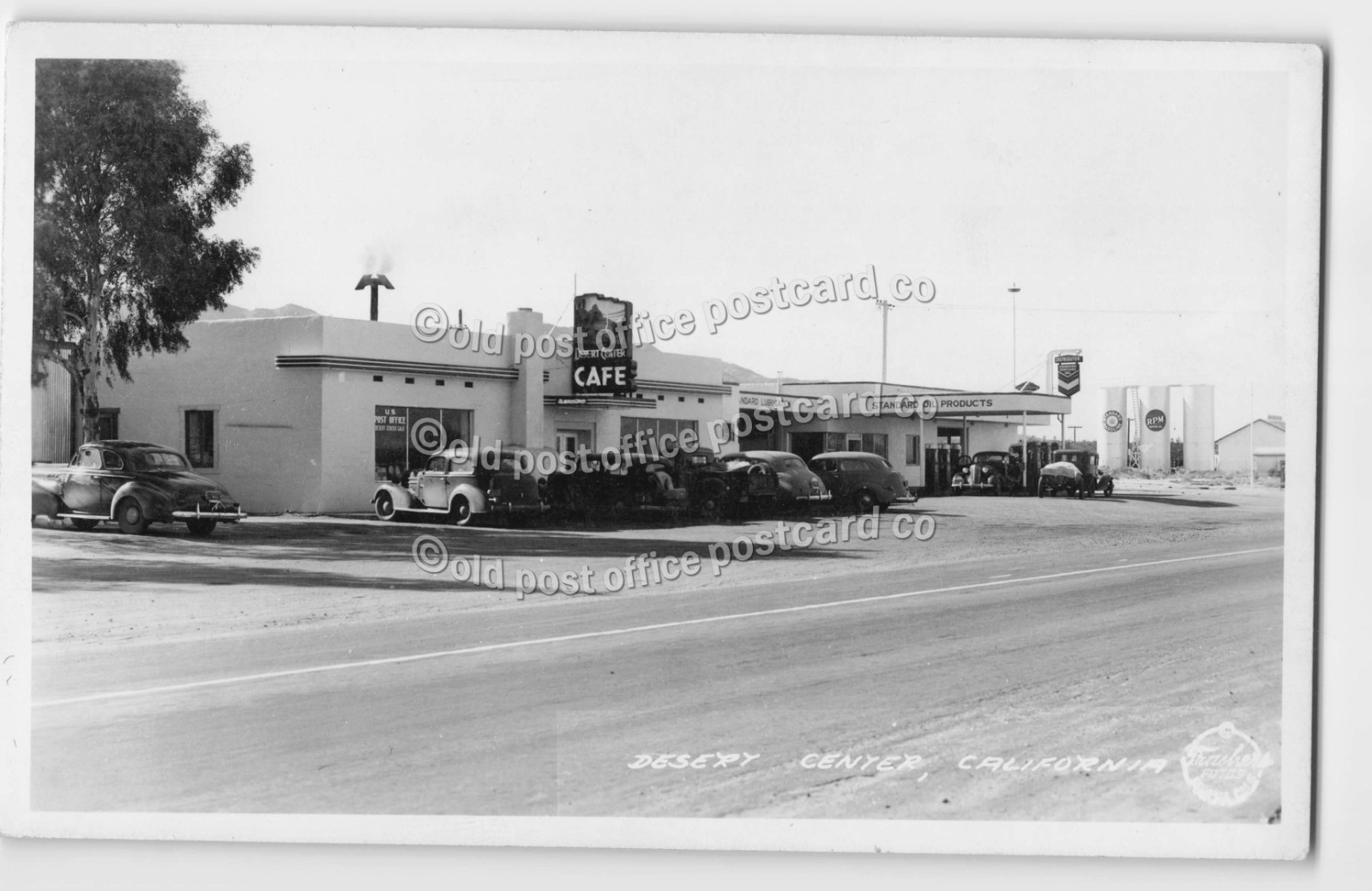 Desert Center, California-Standard Oil Gas Station-Cafe-40s-RPPC Photo Postcard Desert Center, California-Standard Oil Gas Station-Cafe-40s-RPPC Photo Postcard