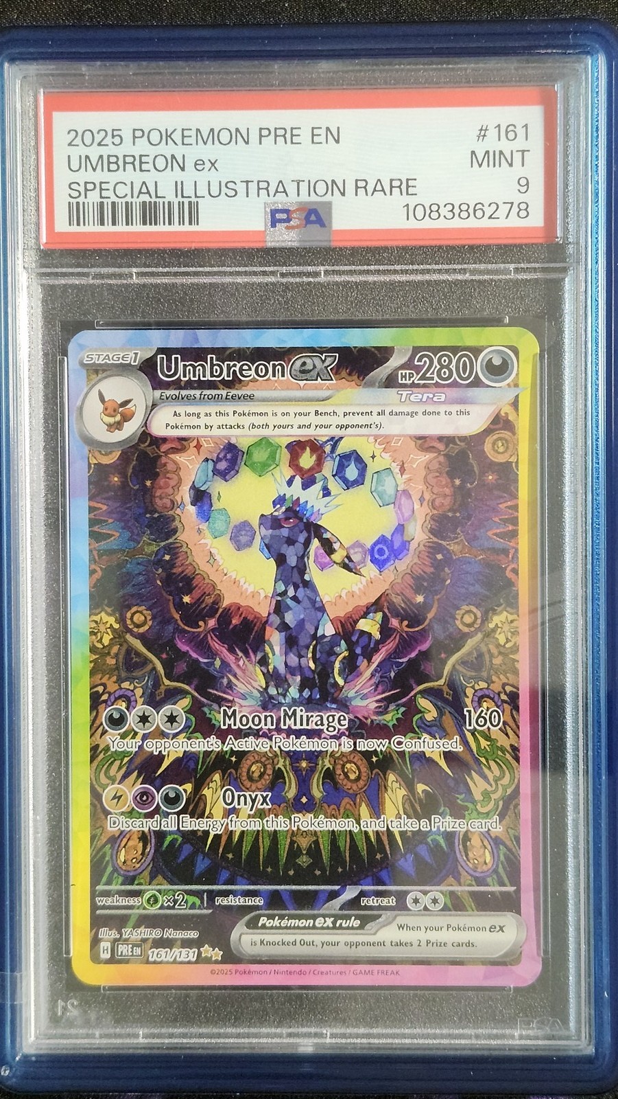 Pokemon PSA 9 Umbreon EX 161 Prismatic Evolutions