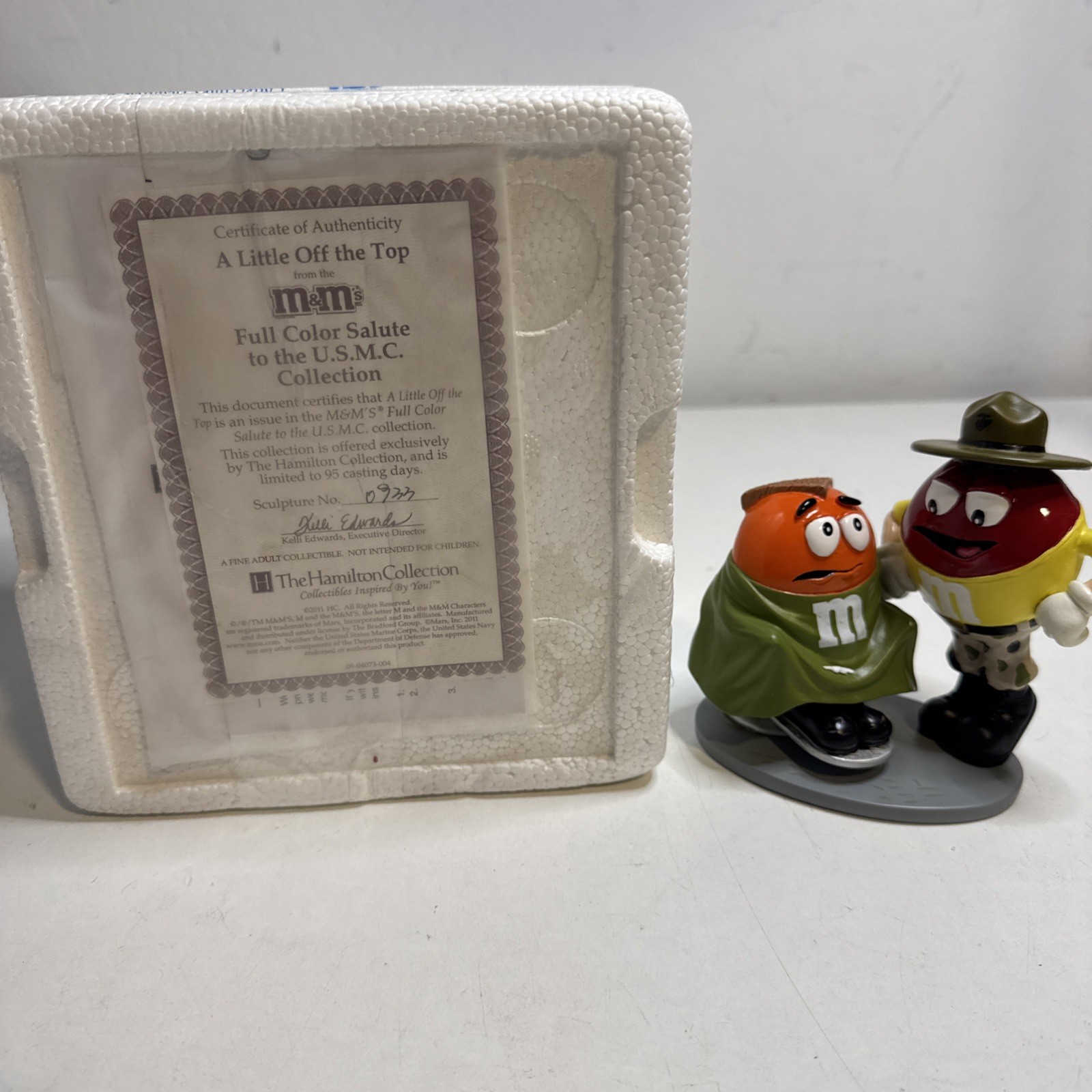 M&M’s “A Little Off The Top” The Hamilton Collection Salute U.S.M.C. NIB W/ COA