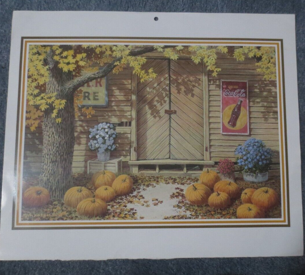 Coca Cola Jim Harrison Fall and Pumpkins From his 1997 Calendar
