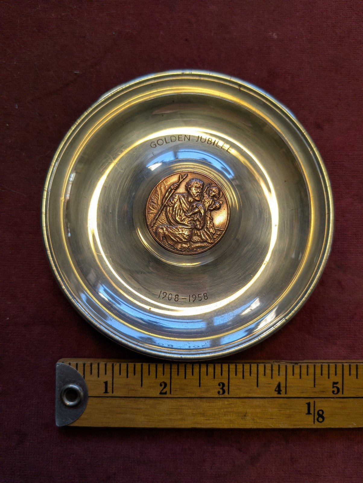 Vintage British Railways Territorial Army Golden Jubilee 1908-1958 Dish (H)