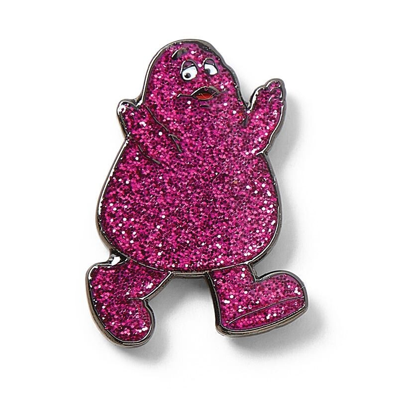 McDonald\'s GLITTER Grimace Lapel Pin - Brand New