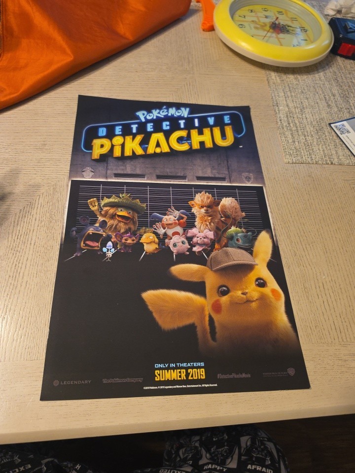 Pokemon Detective Pikachu Promo Poster Gamestop 11x17 Rare Nintendo 2019 Dbl Sid