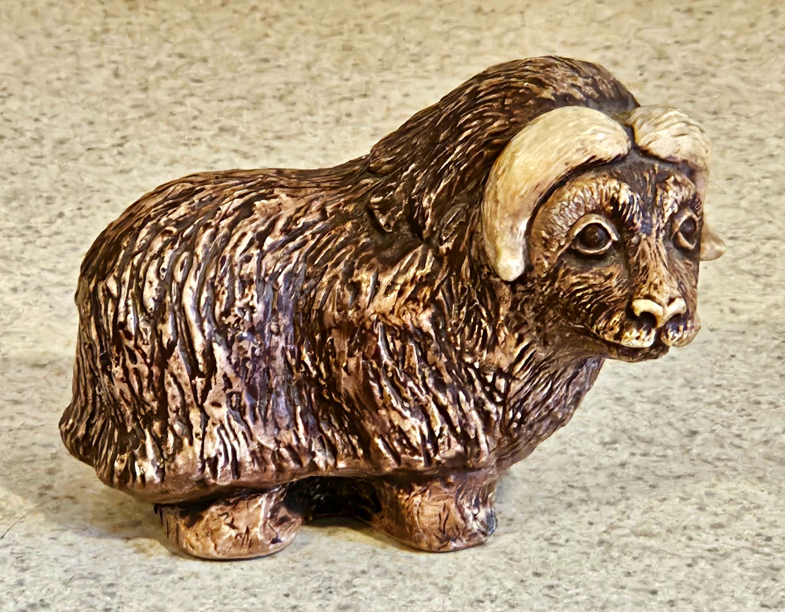 1960s True Vintage Thorn Arts Canada Musk Ox Figurine Nanaimo BC Mid-Century