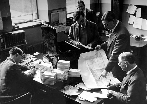 Arsenal F C Handling ticket sales general office at Highbury Stadi- 1953 Photo