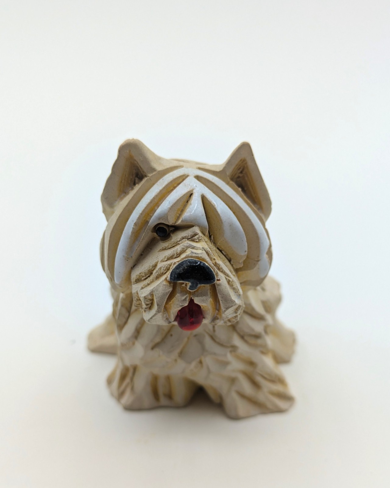 Artesania Rinconada Shaggy White Dog Figurine 3” West Highland Terrier Uruguay