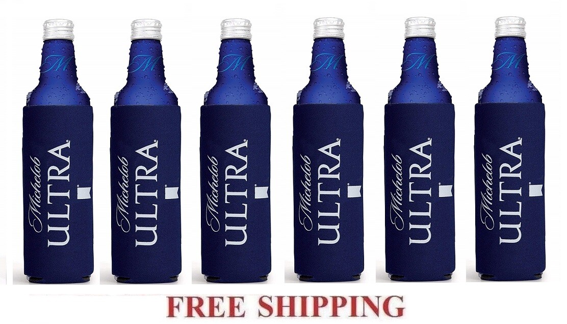 MICHELOB ULTRA 6 SLIM CAN KOOZIES FOR 16oz ALUMINUM BOTTLE COOLER COOZIE BUD NEW
