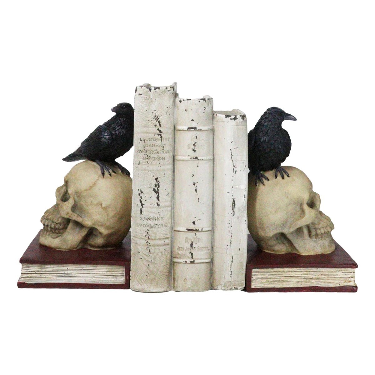 Ebros Edgar Allan Poe Harbinger Doom And Bad Omens Raven Crow Perching On Skull