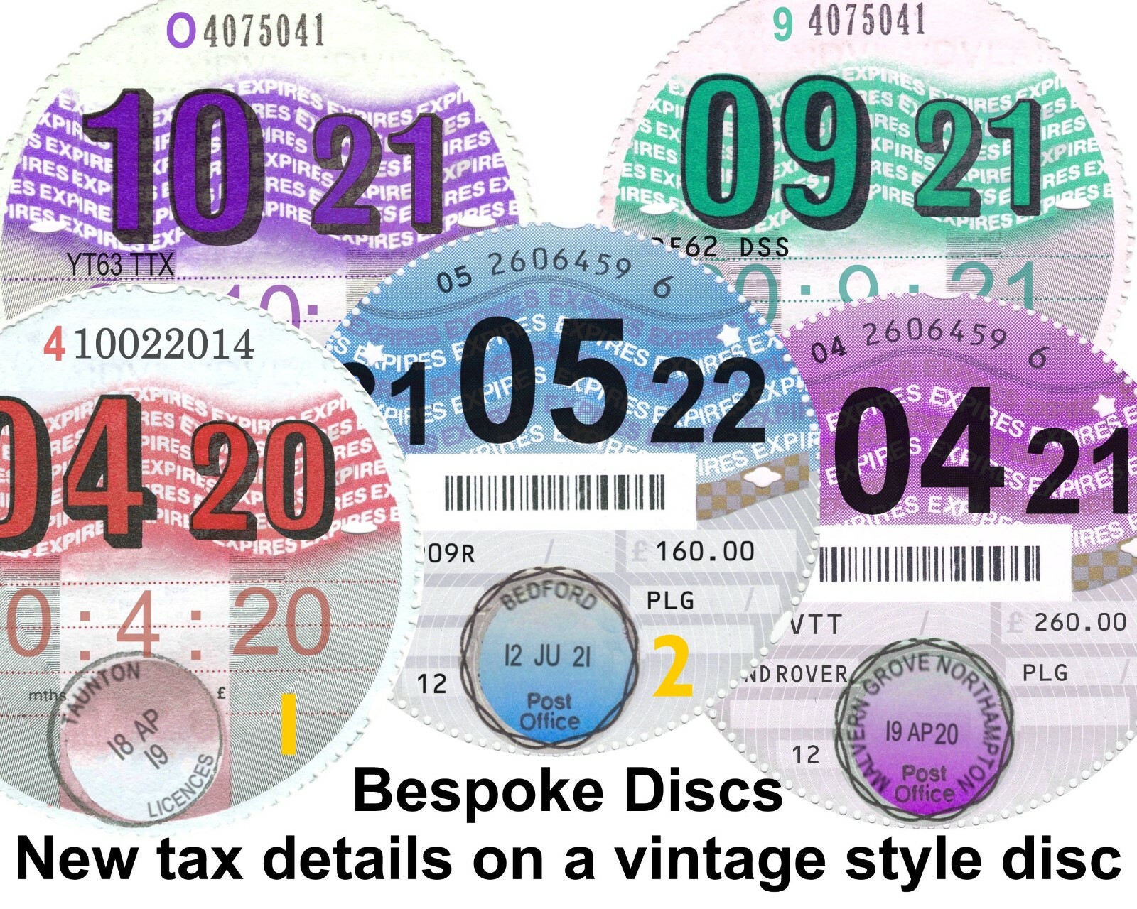 Vintage 2000s / 2010s Style Tax Disc / MOT Reminder Reproduction Replica Bespoke