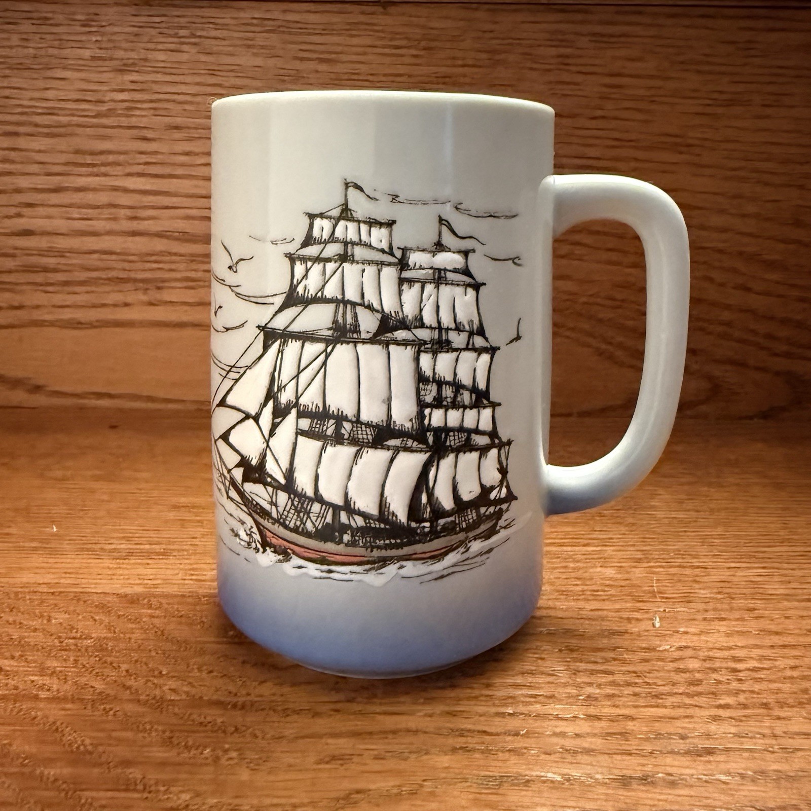 Otagiri Sailing Ship And Lighthouse Stoneware Coffee Mug Vintage