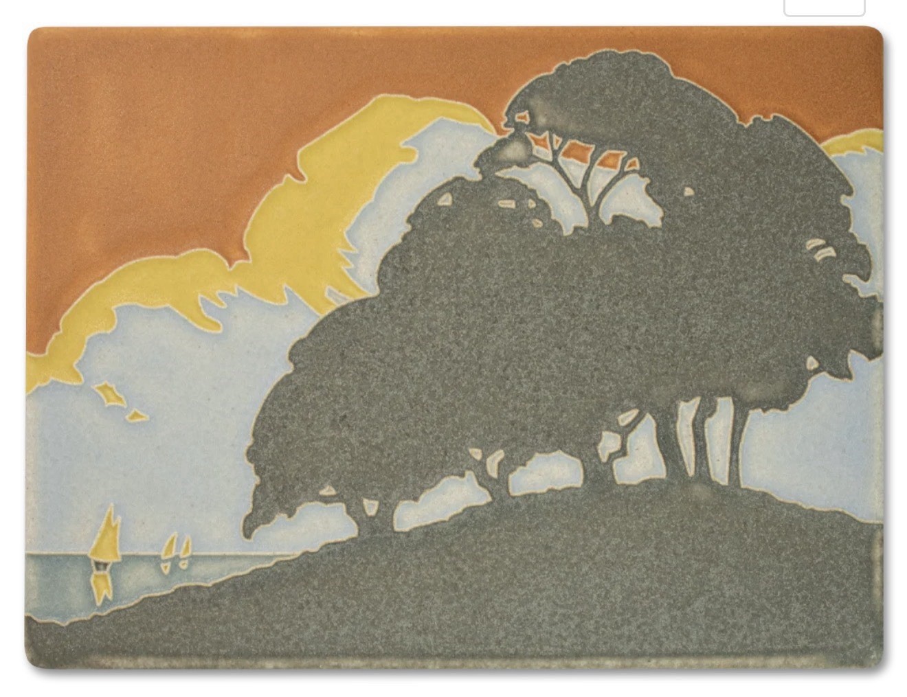 Motawi Tileworks 6x8 Pedro’s Tress: Orange Motawi Tileworks 6x8 Pedro’s Tress: Orange