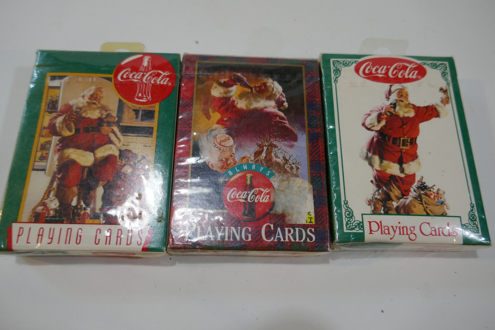  3 Diff Coca Cola  DECKS SANTA NOSTALGIA PLAYING CARDs NEW