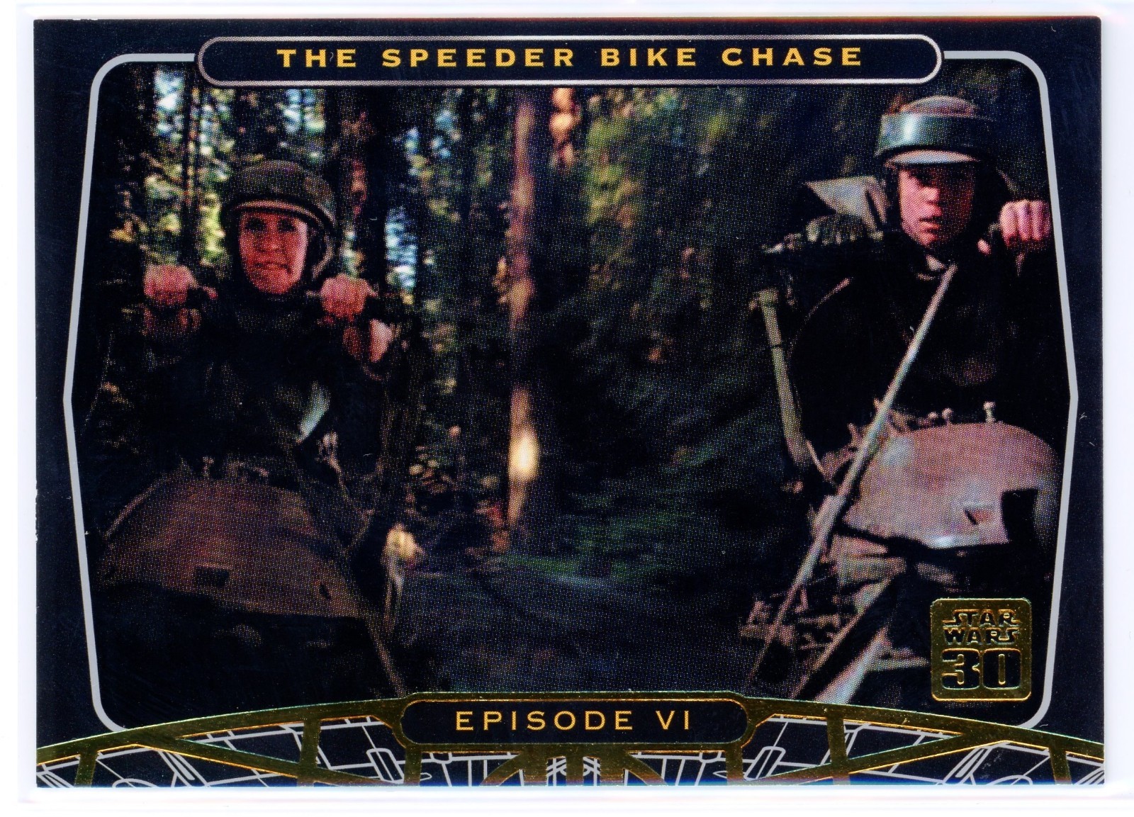 2007 Topps Star Wars 30th Anniversary Gold Foil Parallel Luke Leia Endor #'d/30
