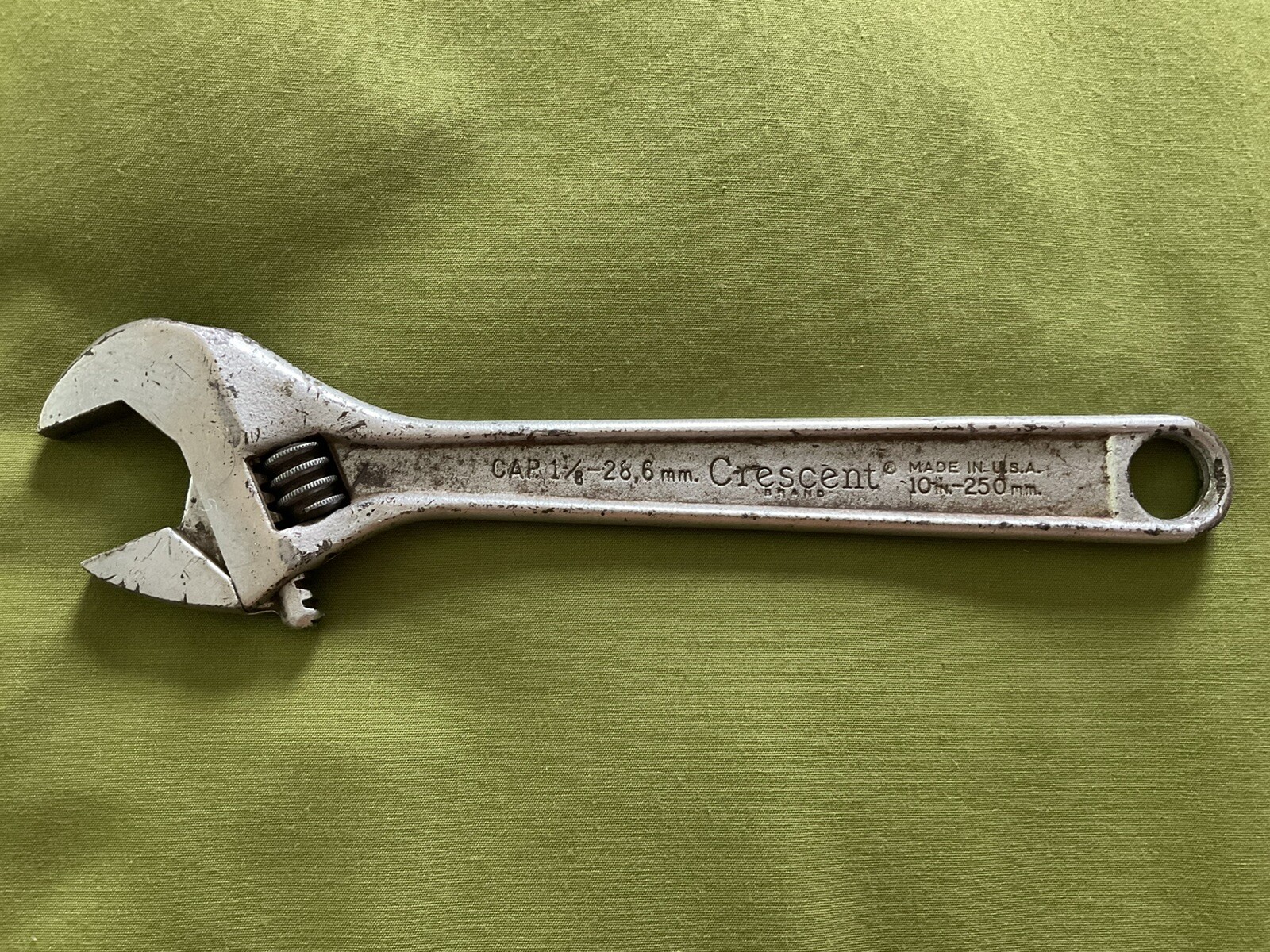 VINTAGE Crescent Adjustable Wrench Good Crestoloy 10 INCH USA 250mm