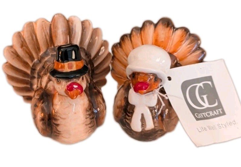 Vintage Mr And Mrs Turkey Salt And Pepper Shaker Set GiftCraft Vintage Mr And Mrs Turkey Salt And Pepper Shaker Set GiftCraft