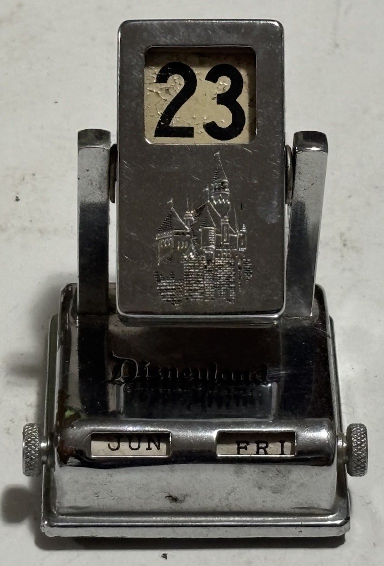 Incredibly Rare Vintage Metal Disneyland Perpetual Calendar, Works