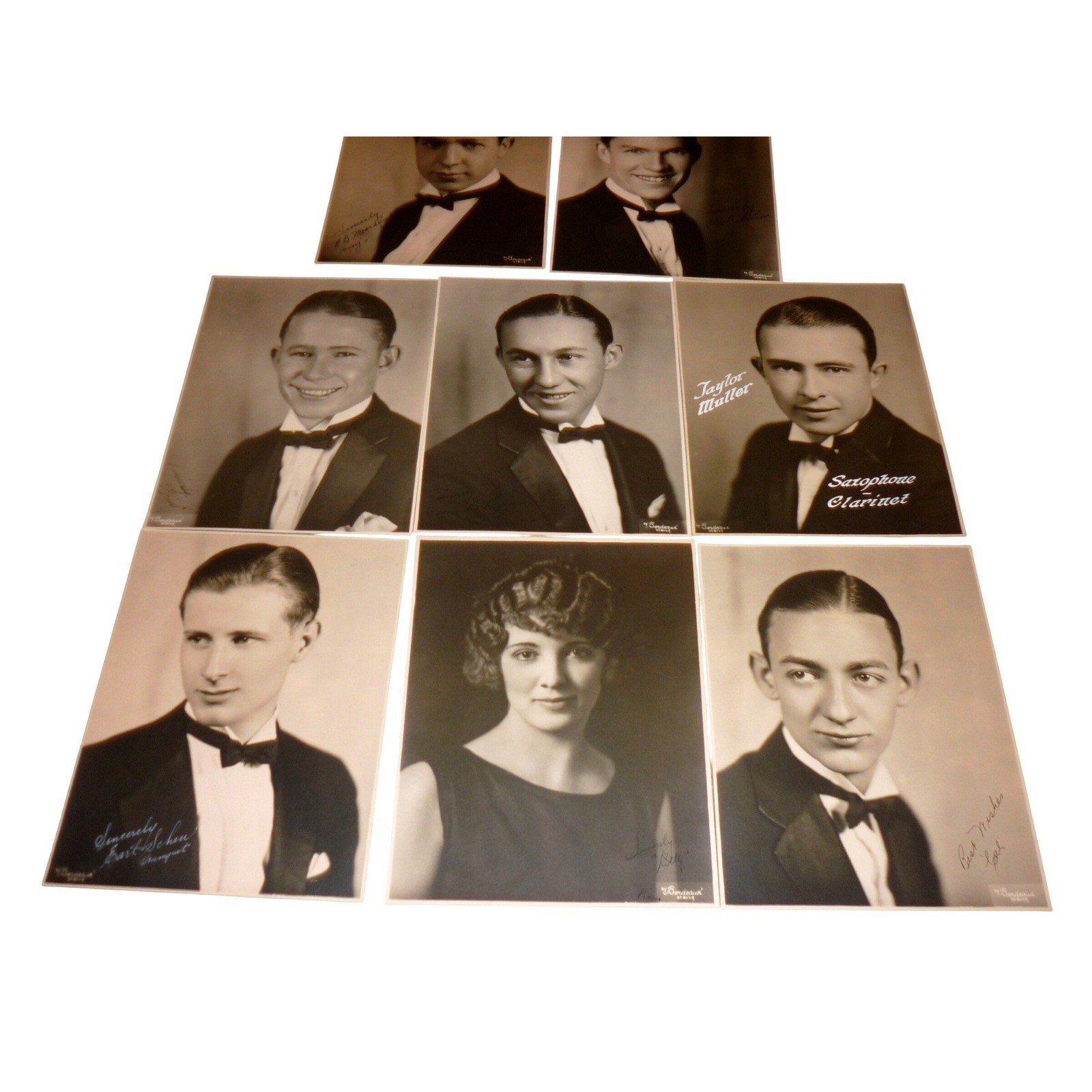 Vintage 1920s Jazz Band Orchestra Portrait Photo Lot 8pc Denver Bordeaux Studio