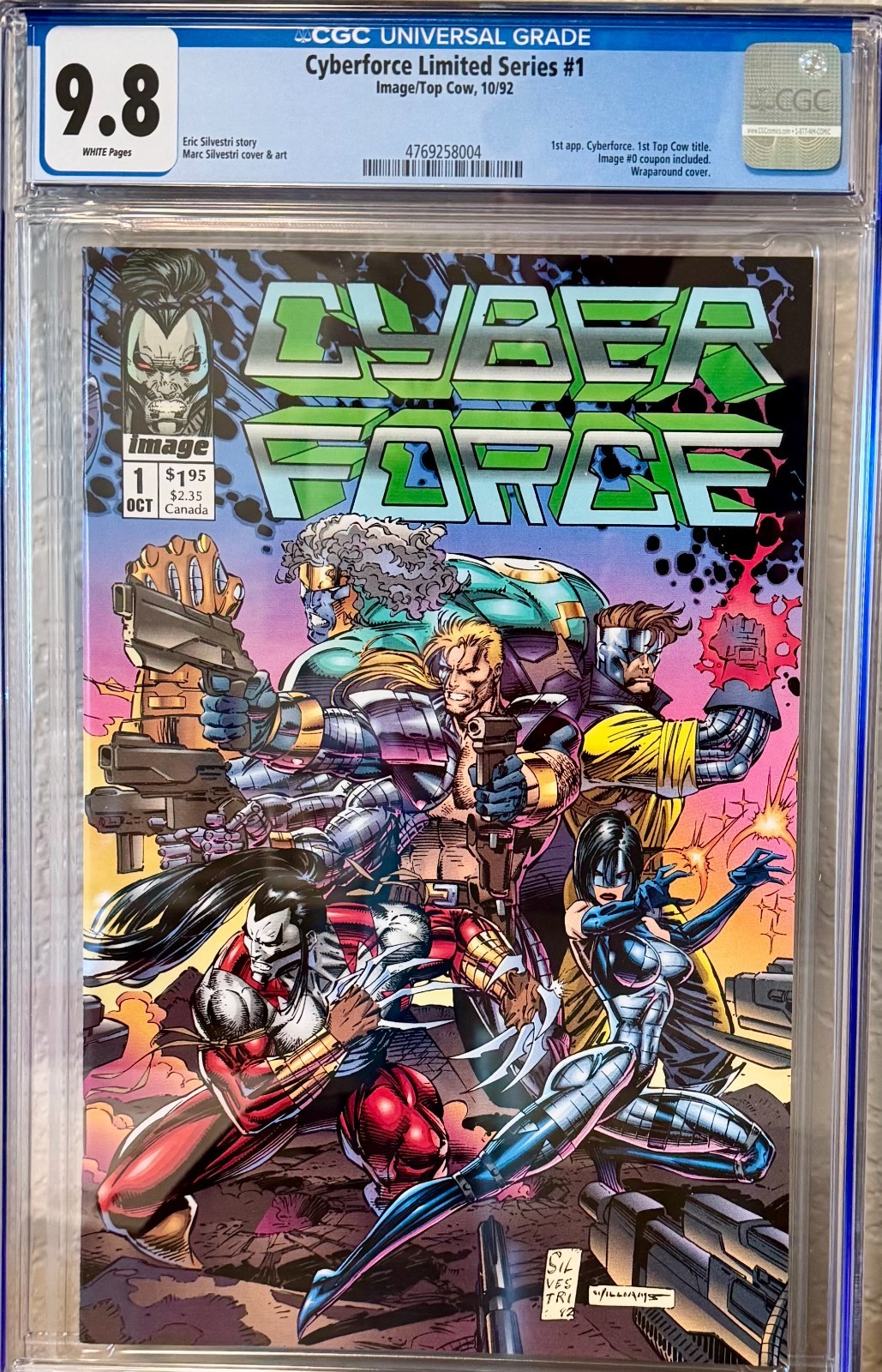 Cyberforce Limited Series #1 CGC 9.8 Wrap Cover Image Comic \'92 Cyberforce Limited Series #1 CGC 9.8 Wrap Cover Image Comic \'92