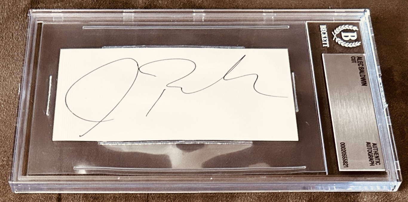 Alec Baldwin signed cut signature autographed BAS BGS slab 30 Rock The Departed