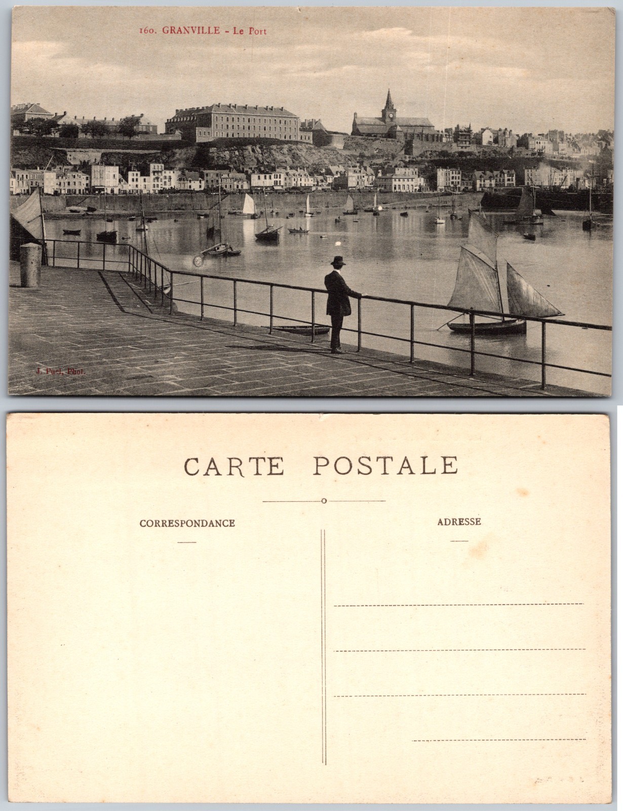 Granville Harbor Sailboats France Postcard