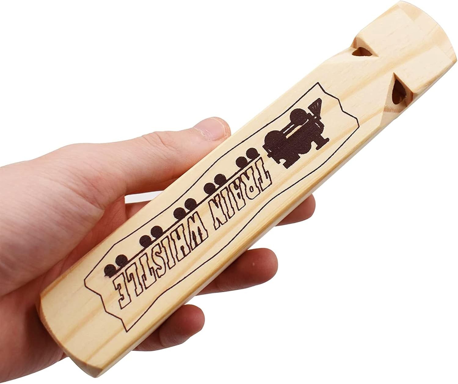 Solid Wood Train Whistle 4 Tones, Noisemaker Toys and Conductor Whistle for Birt Solid Wood Train Whistle 4 Tones, Noisemaker Toys and Conductor Whistle for Birt