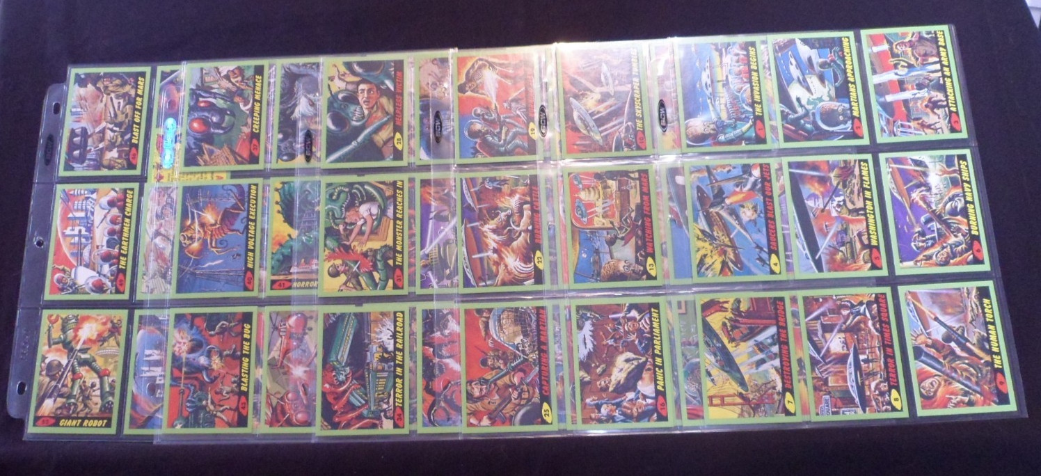 2012 Mars Attacks Heritage (Topps) GREEN PARALLEL Base Card Set (1-100)