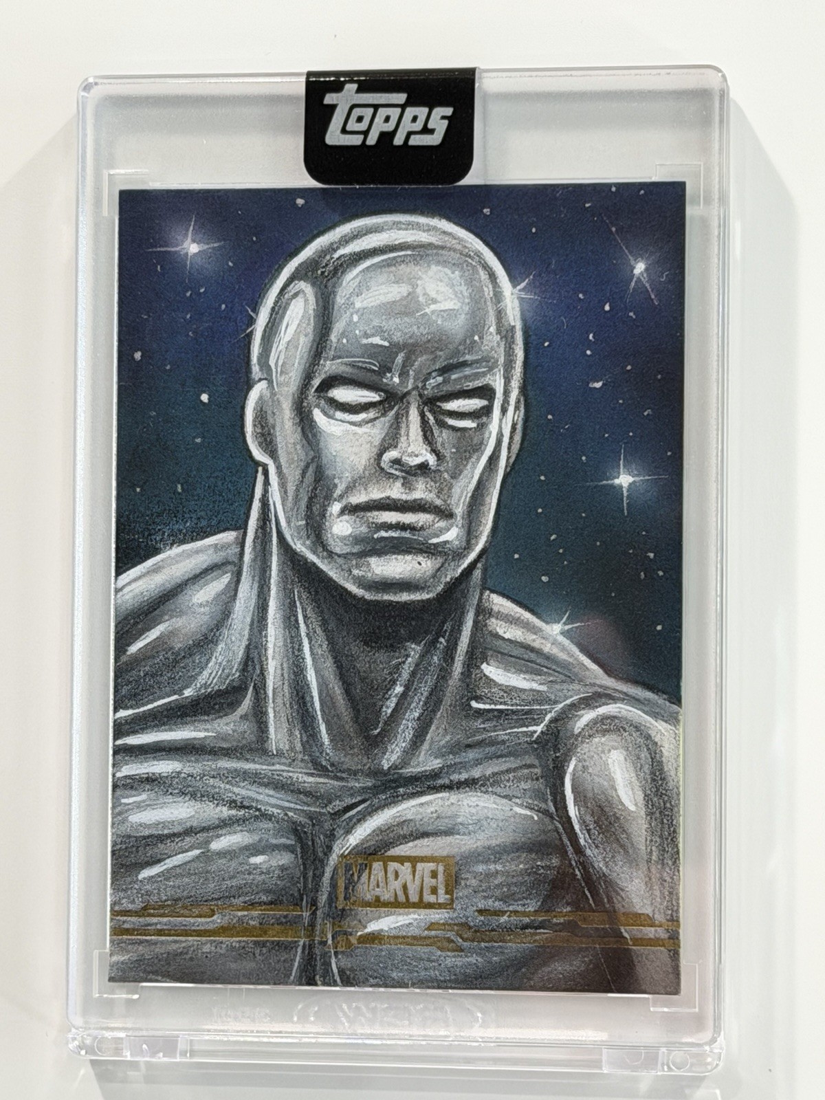 Topps 2026 Marvel Mint Hand Signed Sketch Card Silver Surfer Mohammad Jilani ECW