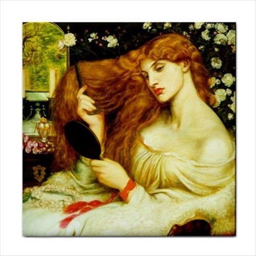 Lady Lilith Rossetti Romanticism Female Woman Art Decorative Ceramic Tile Lady Lilith Rossetti Romanticism Female Woman Art Decorative Ceramic Tile