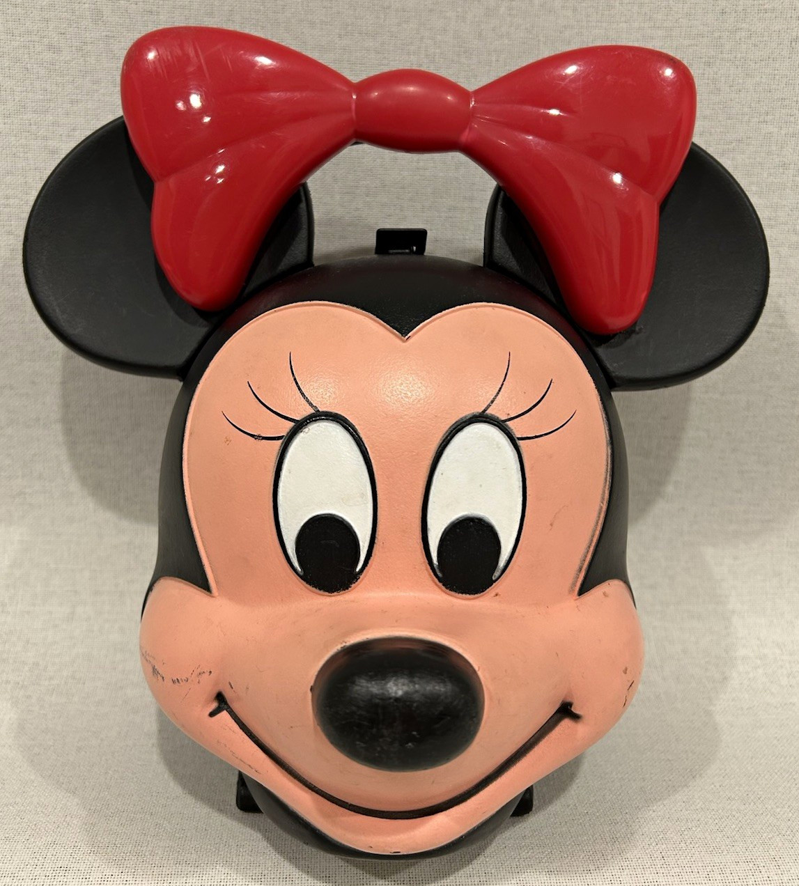 Vintage Walt Disney Minnie Mouse Head Lunch Box by Aladdin With Thermos USA Made