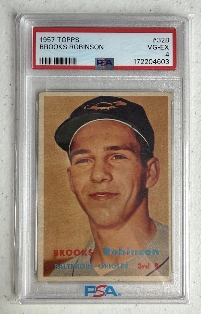 Topps 1957 Rookie Brooks Robinson #328 PSA 4