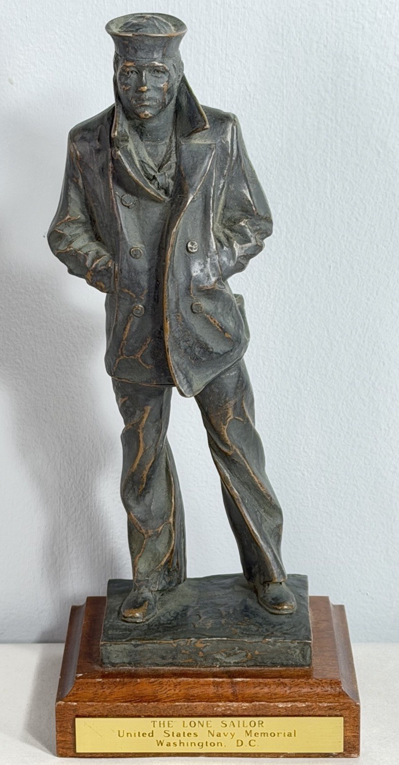 Vintage 1986 Lone Sailor Statue 9.5\