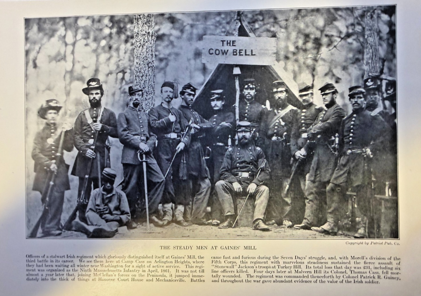 1912 Illustration Ninth Massachusetts Infantry At Gaines' Mill Civil War