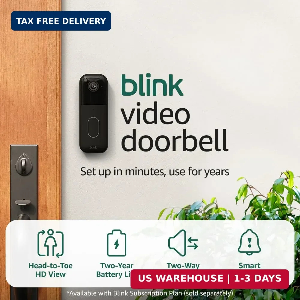 Blink Video Doorbell - Head-to-toe HD view, two-year battery life, and simple se Blink Video Doorbell - Head-to-toe HD view, two-year battery life, and simple se