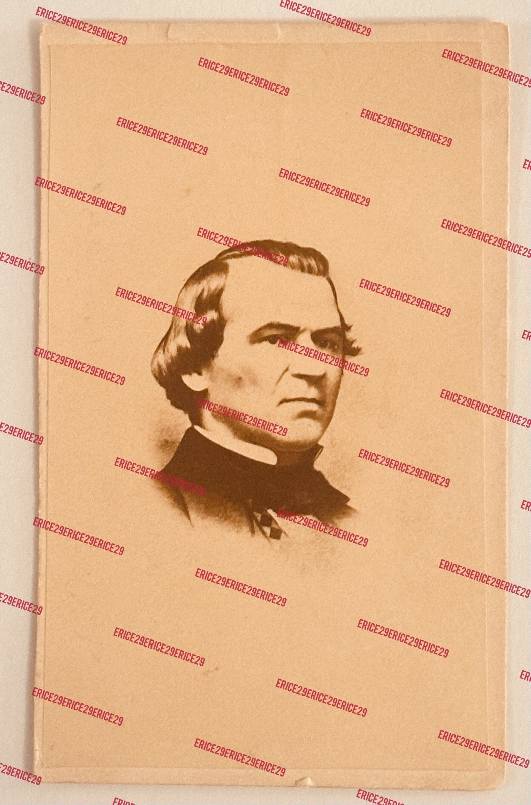 1865 Andrew Johnson U.S. President 2½” × 4” Carte de Visite (CDV) Albumen Print