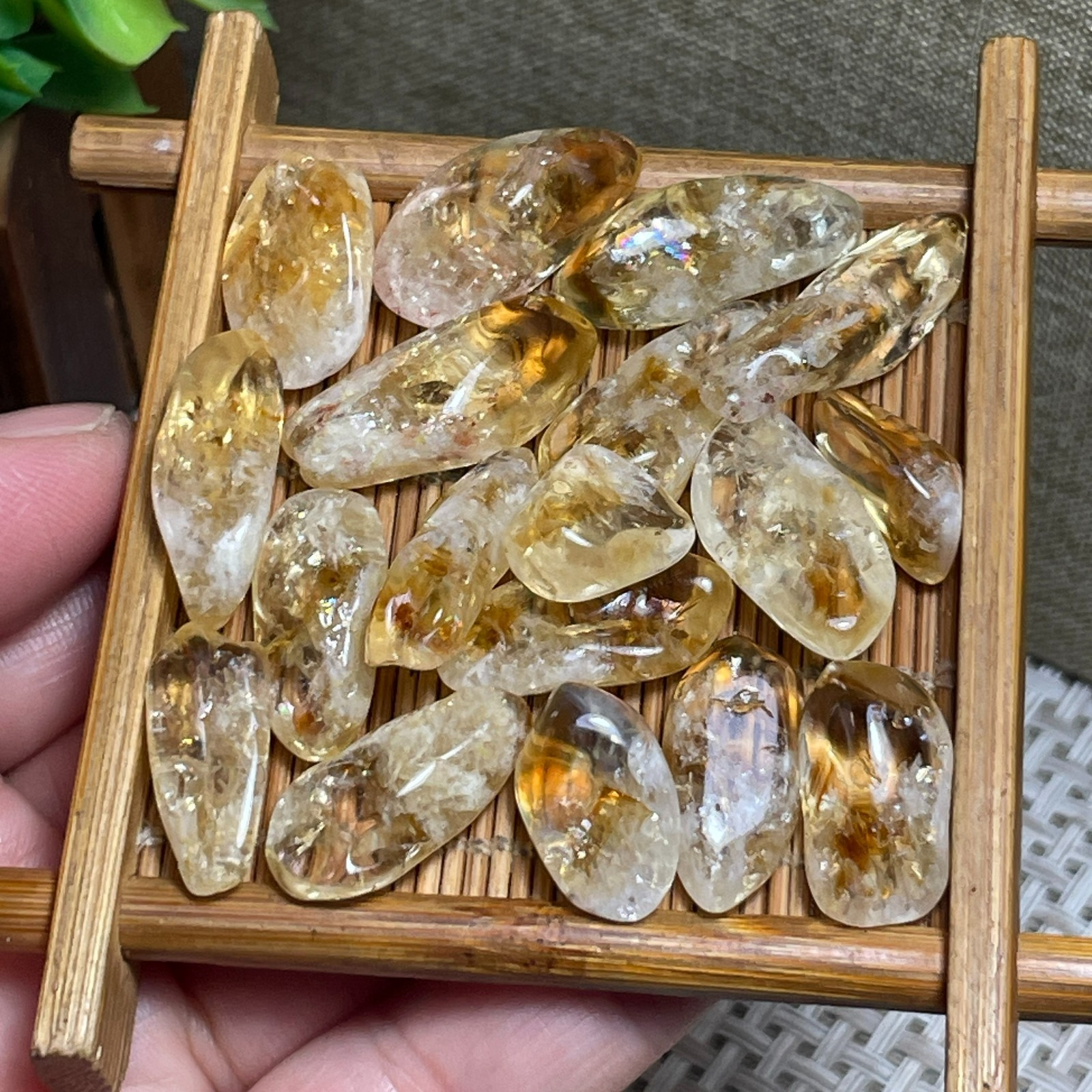 41g citrine raw stone Rough Polished  stone original Specimen E6544